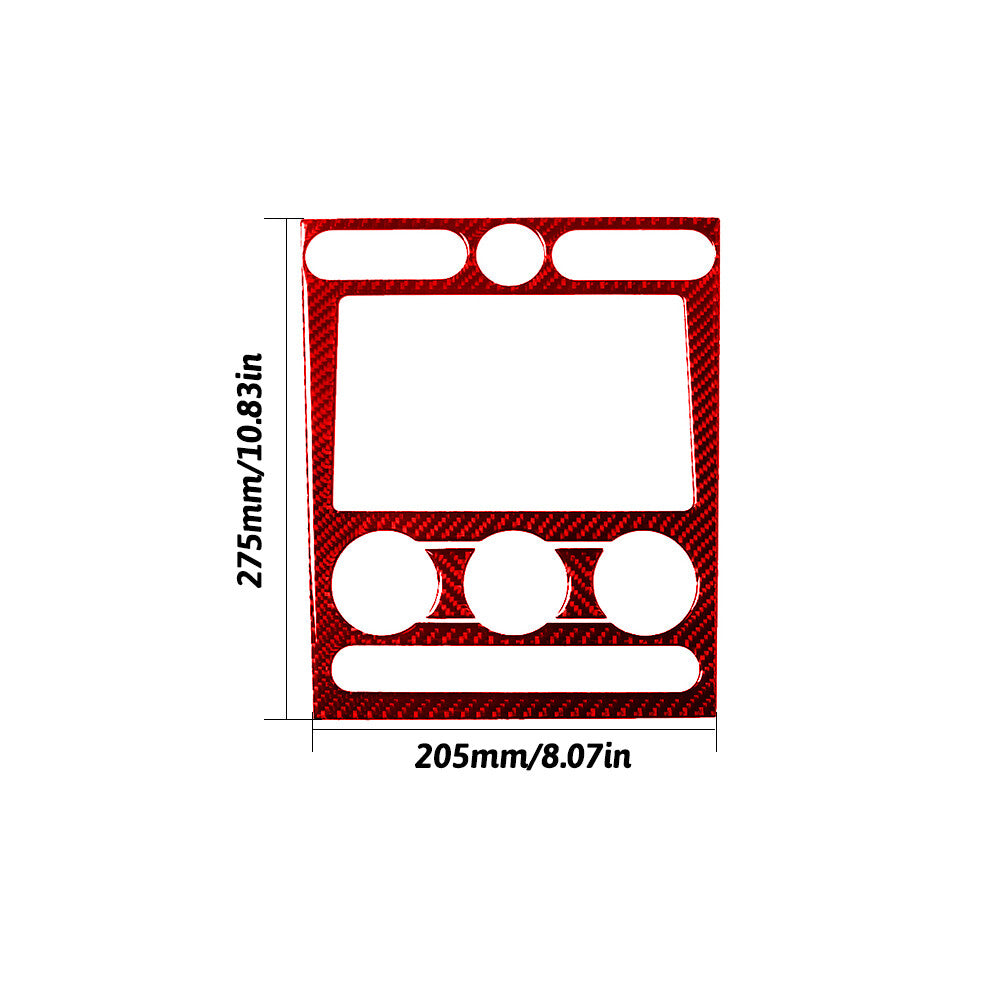 Red Carbon Fiber Center Control Panel Cover Trim Sticker for Ford for Mustang 05-09