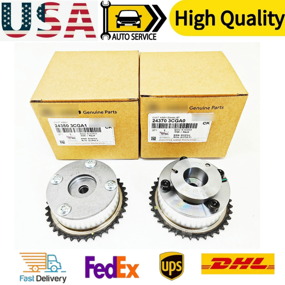 NEW Intake - Exhaust CVVT Gear Set 2pcs for HYUNDAI for KIA 2014-2020 3.3L 3.8L