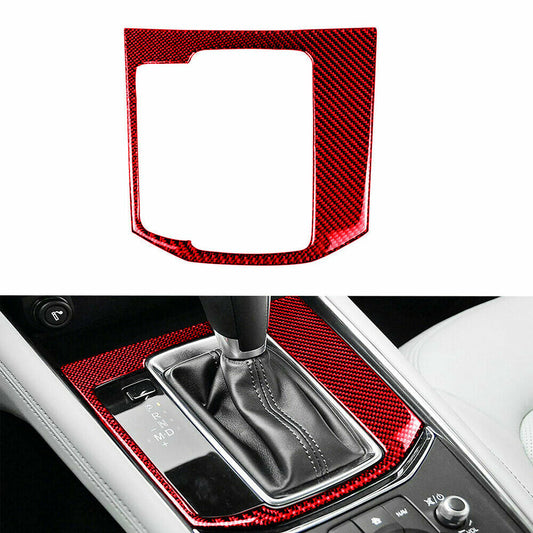 Carbon Fiber Interior Center Console Gear Shift Cover for Mazda CX-5 2014-18