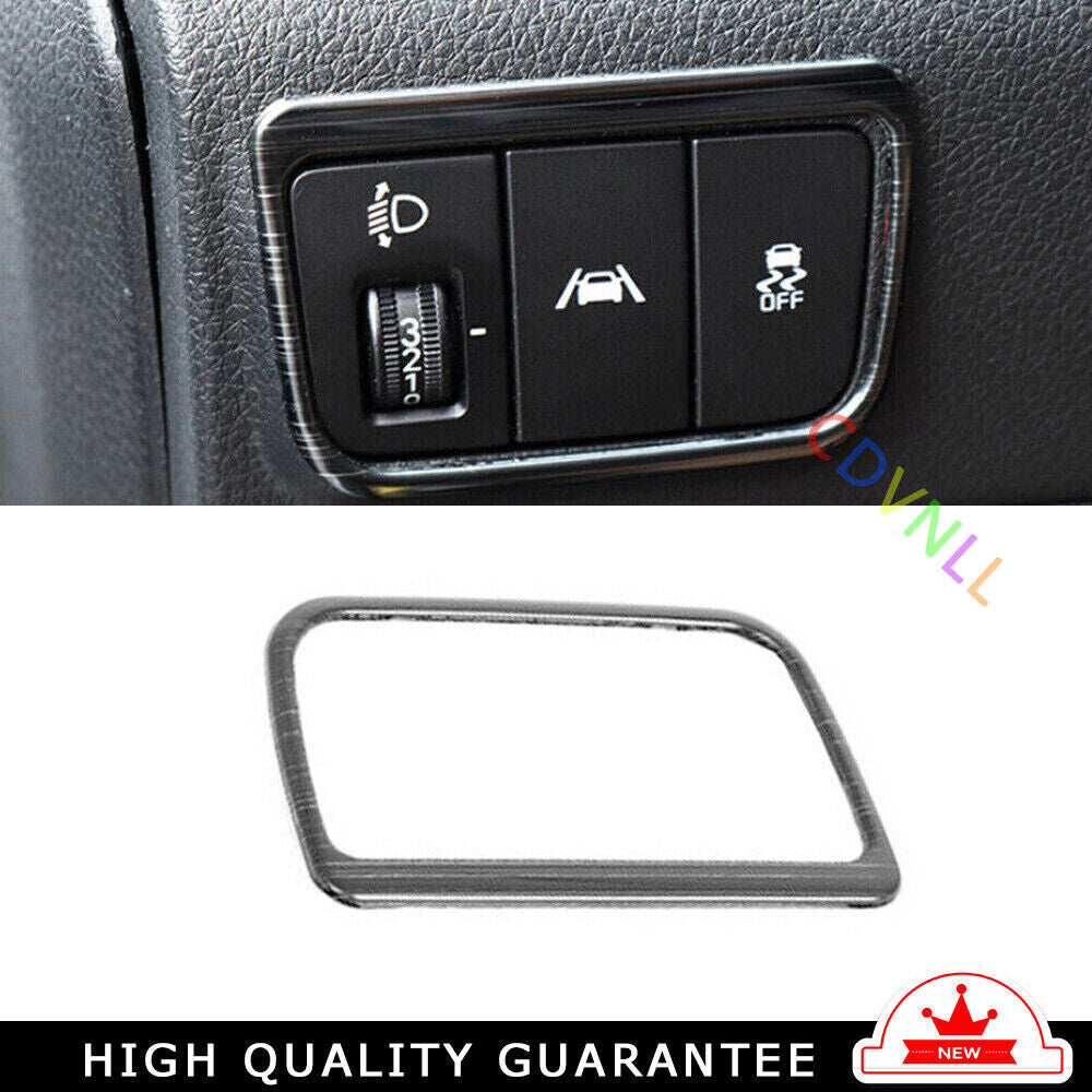 Car Inner Headlight Button Frame Cover Trim for Kia K5 2021-2022 Black Titanium