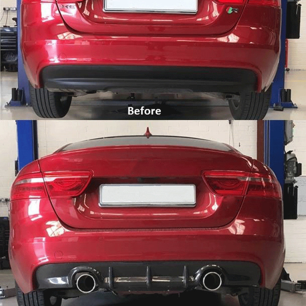 Glossy Black Rear Bumper Diffuser Lip Spoiler Fit for Jaguar XE X760 Sedan 15-17