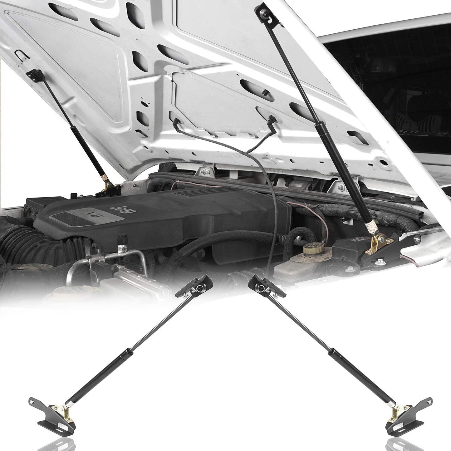 Front Hood Lift Support Struts Assist Kit for Jeep for Wrangler JKUnlimited 2011-18