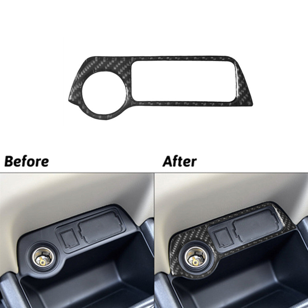Carbon Fiber Interior Power Outlet Cover Trim for Mitsubishi Outlander 2014-2016