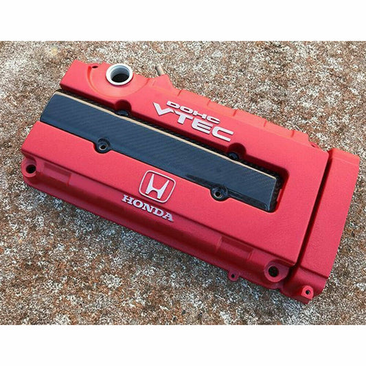 ABS CARBON FIBER LOOK VALVE COVER SPARK PLUG INSERT for HONDA B18 B16SERIES VTEC