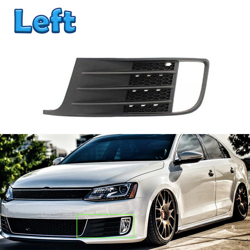 Left Front Bumper Fog Light Lamp Grill Cover For 2012-2014 for VW for Jetta MK6 GLI