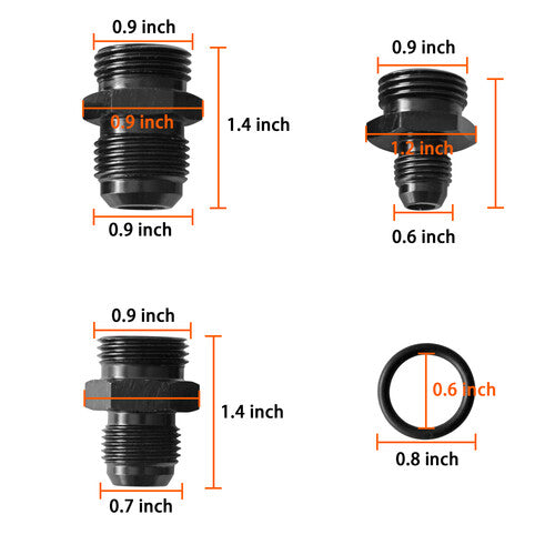 Inline 10-micron fuel filter 6AN 8AN 10AN adapter 50mm cleanable + installable Bracket