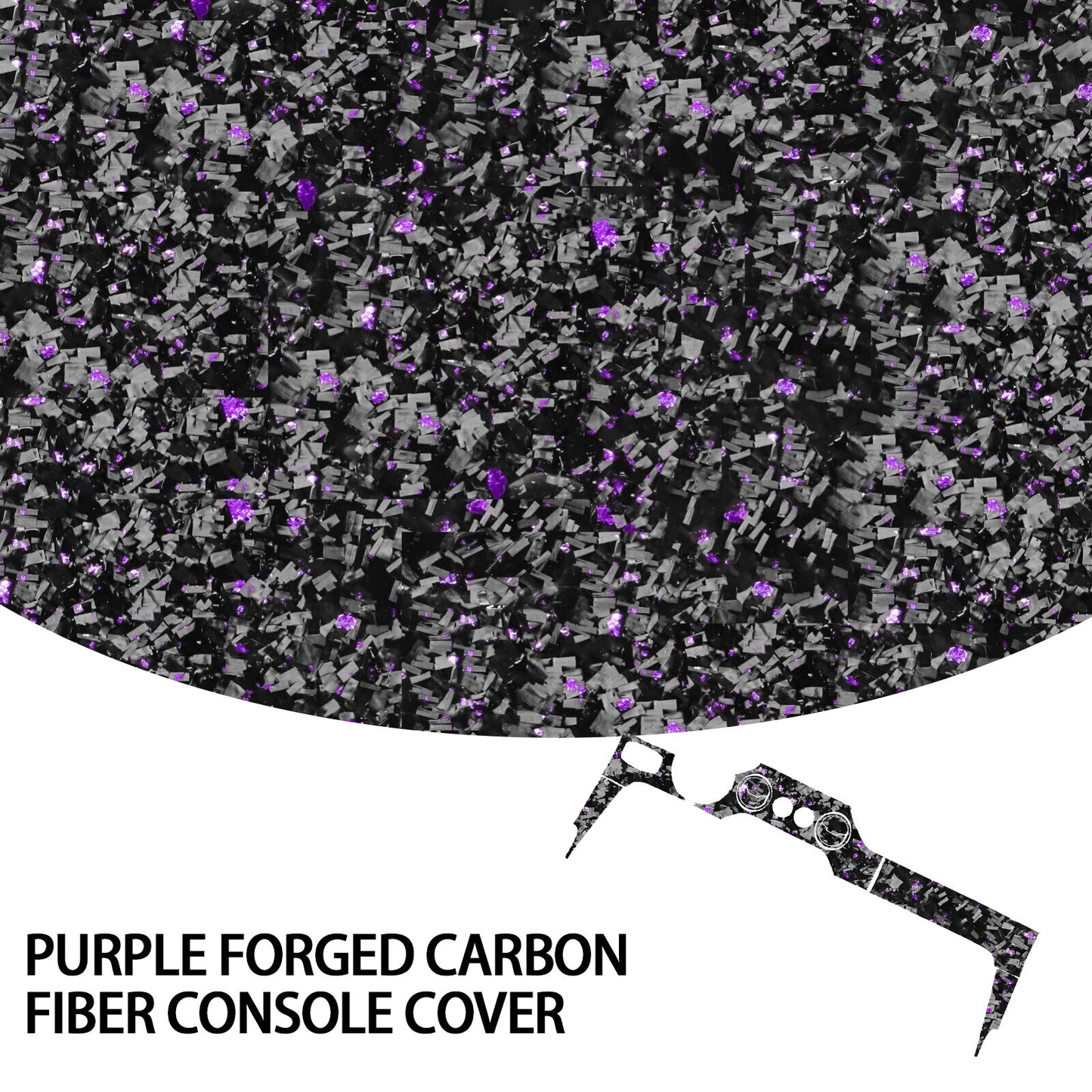 for Ford for Mustang GT 15-22 11x Purple Forged Carbon Fiber Console Dashboard Cover