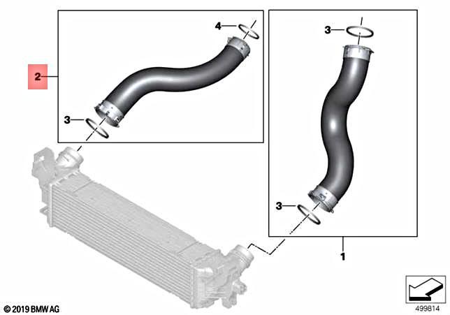 CHARGE AIR LINE for BMW G30 G31 G38 520i 525Li Sedan Touring 13718665700