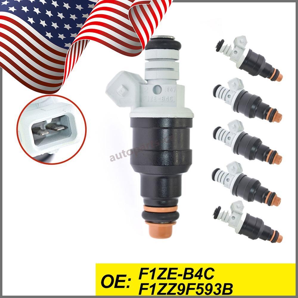 Set (6) Fuel Injectors for Ford 6 Cyl 3.8L 4.9L F1ZE-B4C F1ZZ9F593B