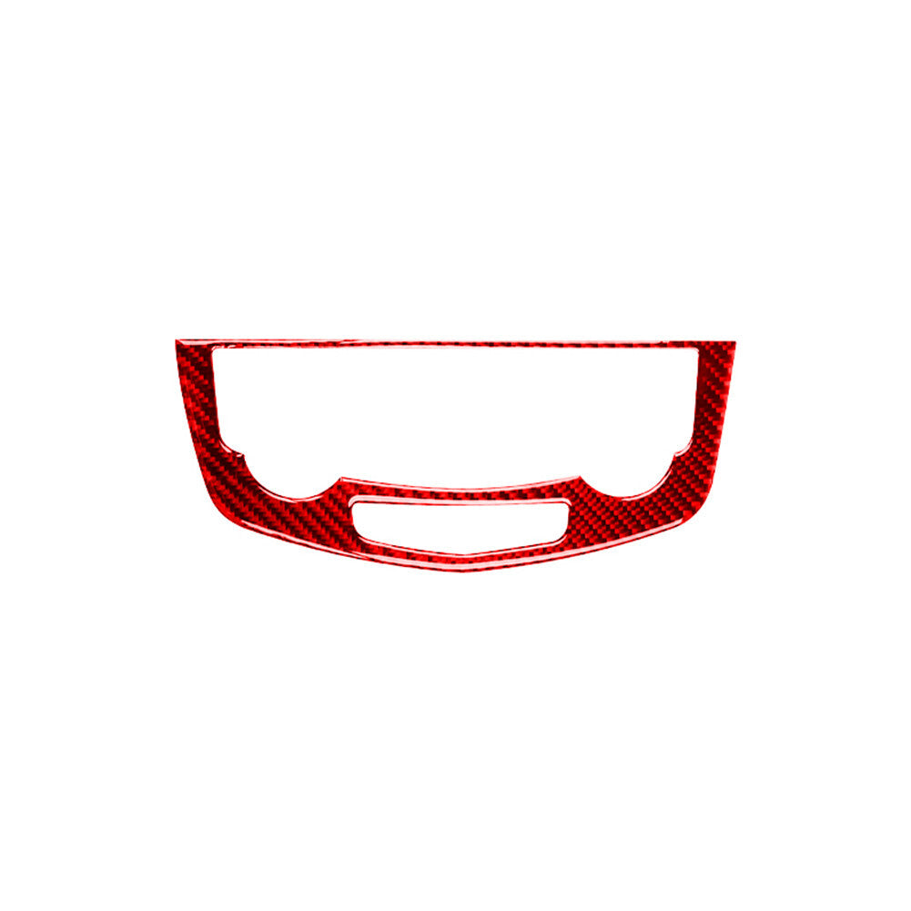 Red Carbon Fiber Digital Climate Control Cover Trim for Nissan Rogue 2014-2016