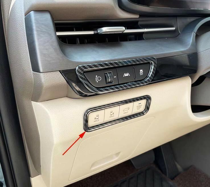 Center Console Button Switch Decoration for Kia Carnival 2022-2023 Carbon Fiber