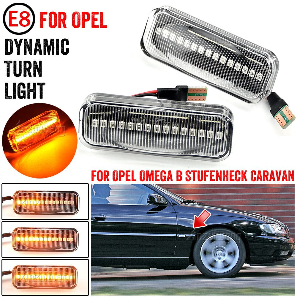 Dynamic Side Marker Turn Light for Opel Omega B Stufenheck Caravan Facelift