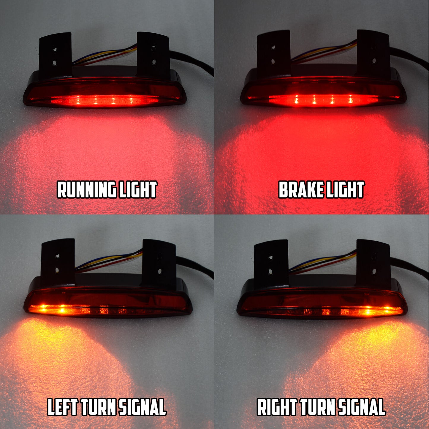 Rear LED Brake Tail Light Turn Signal w/Clear Lens Fit For Sportster XL883 1200