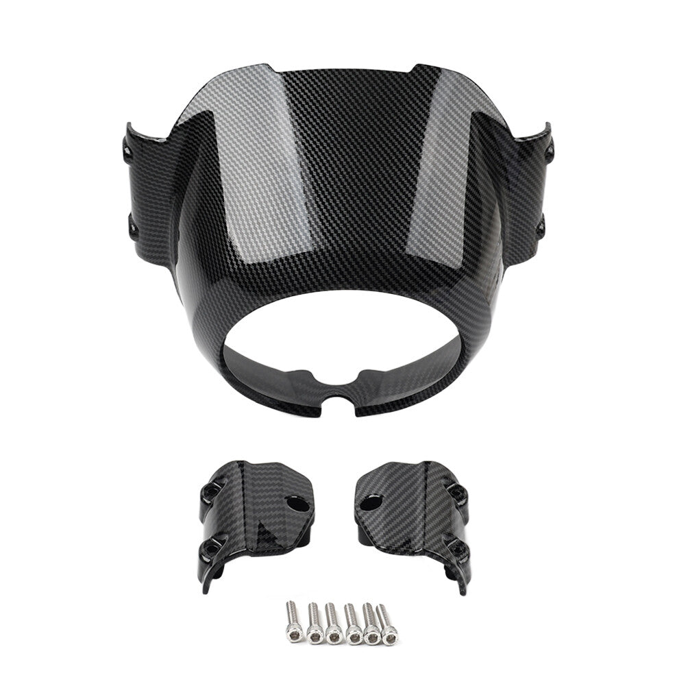 Windshield Headlight Bezel Upper Fairing Carbon Fibre For Indian Scout 2015-2023