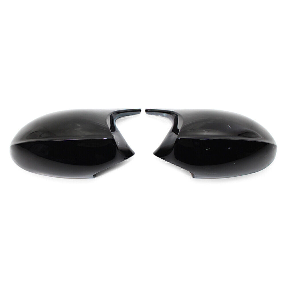 Fit for BMW E90 E91 328i 328xi 335xi 2x Glossy Black Rear View Mirror Cover Trim