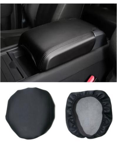 Black leather console armrest box panel cover for Land Rover for Defender 2020 - 2024