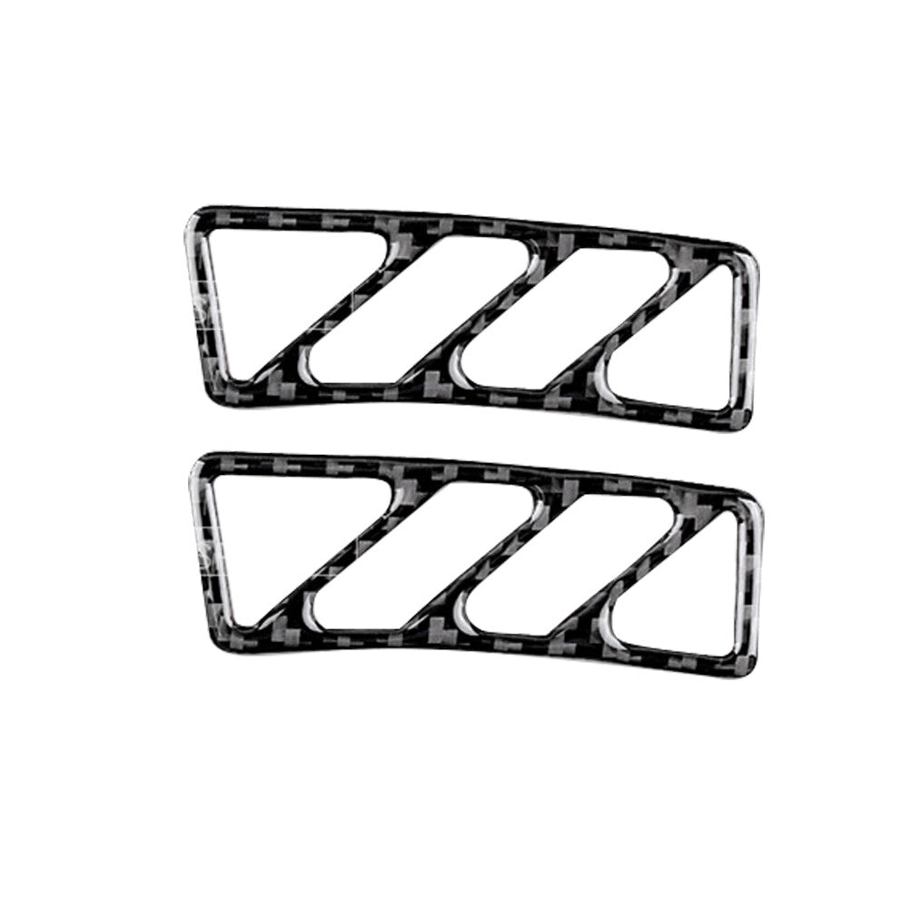 2Pcs Carbon Fiber Concole Air Vent Outlet Trim for Chevrolet Camaro 2010-2015