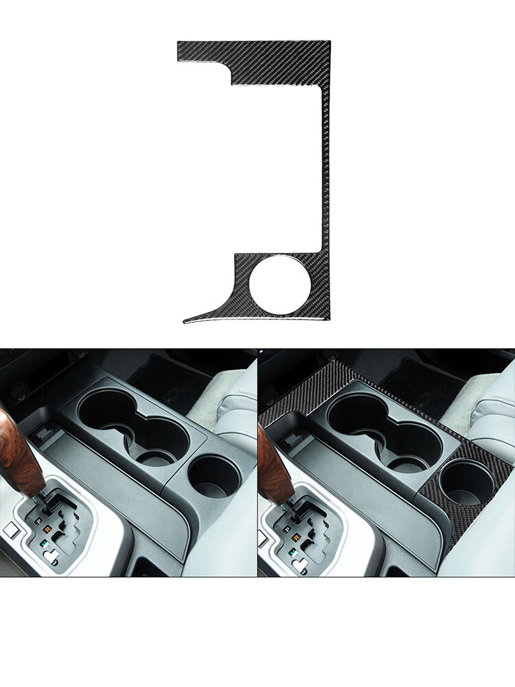 Water Cup Slot Frame Panel Trim Cover Carbon Fibre for Toyota Tundra 2007-2013