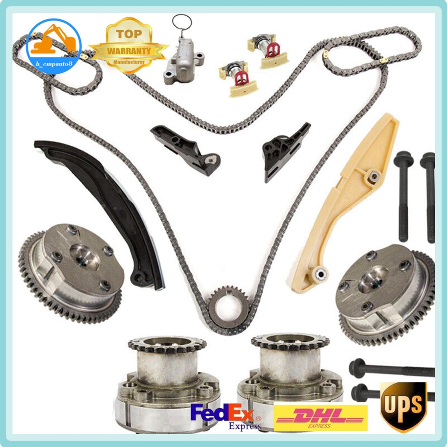 Timing Chain Kit+Cam Phaser VVT for Ford for Lincoln Taurus Transit Explorer F-150
