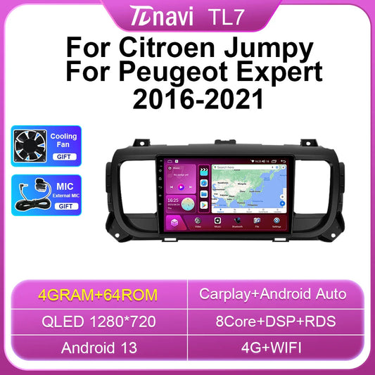 for Peugeot Expert 3 for Citroen Jumpy 3 SpaceTourer Car Radio GPS Player Screen