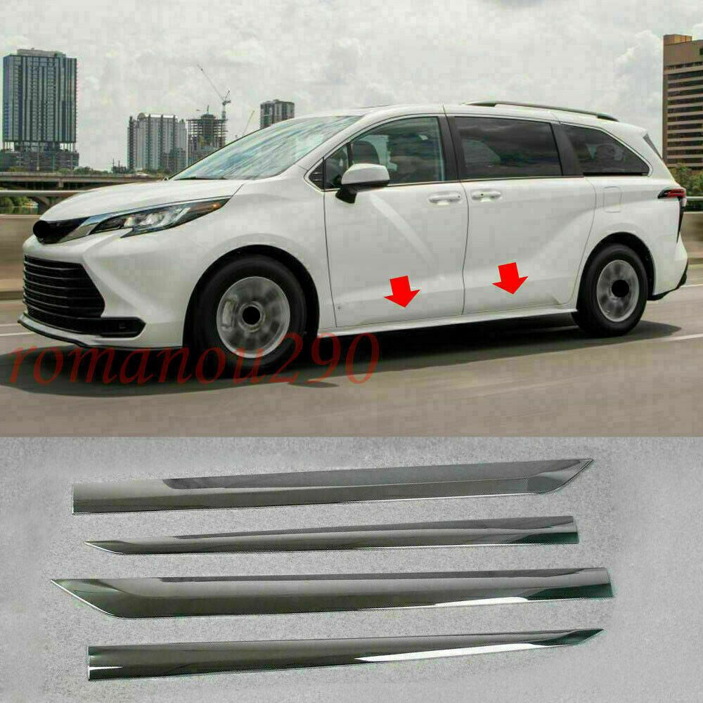 for Toyota for Sienna 2021-2023 Chrome Car Side Door Body Molding Cover Trim Guard