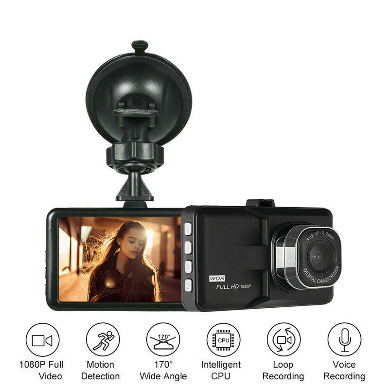 Car Single Camera 3.0 1080P Dashboard Loop Recorder Night USE Loop Recording