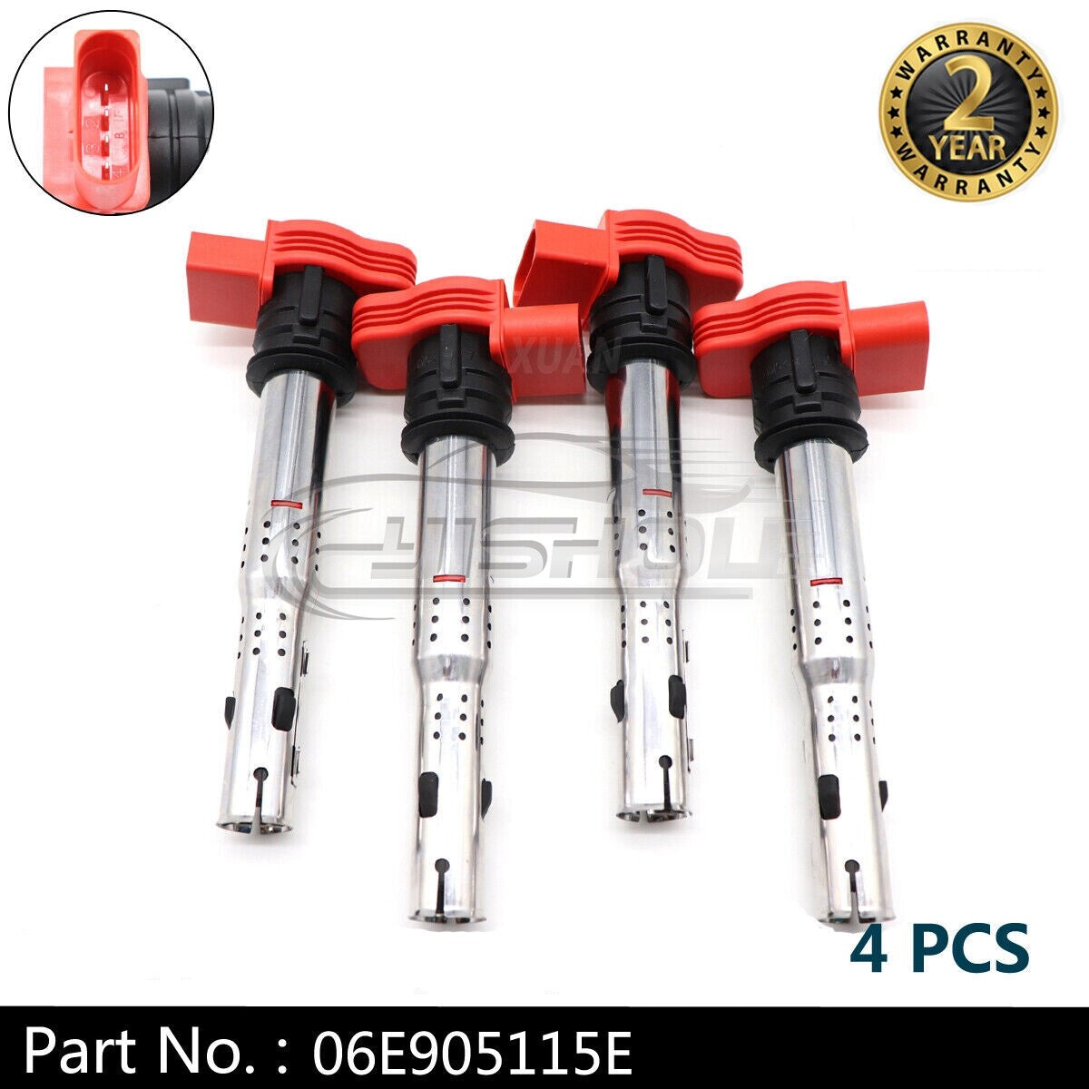 4-piece/set LED coil pack suitable for Volkswagen CC, for Passat 2.0T, for Jetta , for Audi A4, TT, S5, R8, Q5