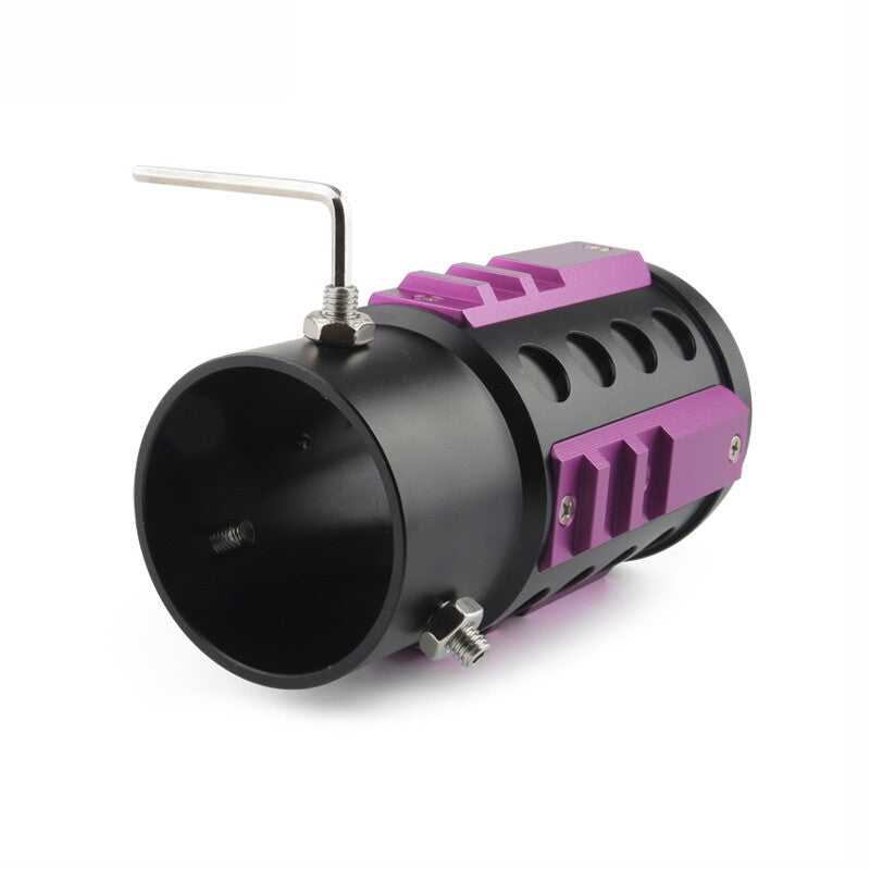 Car Aluminum Tail Throat Rear Exhaust Pipe Muffler Tip for 1.5-2.5 Pipe Purple