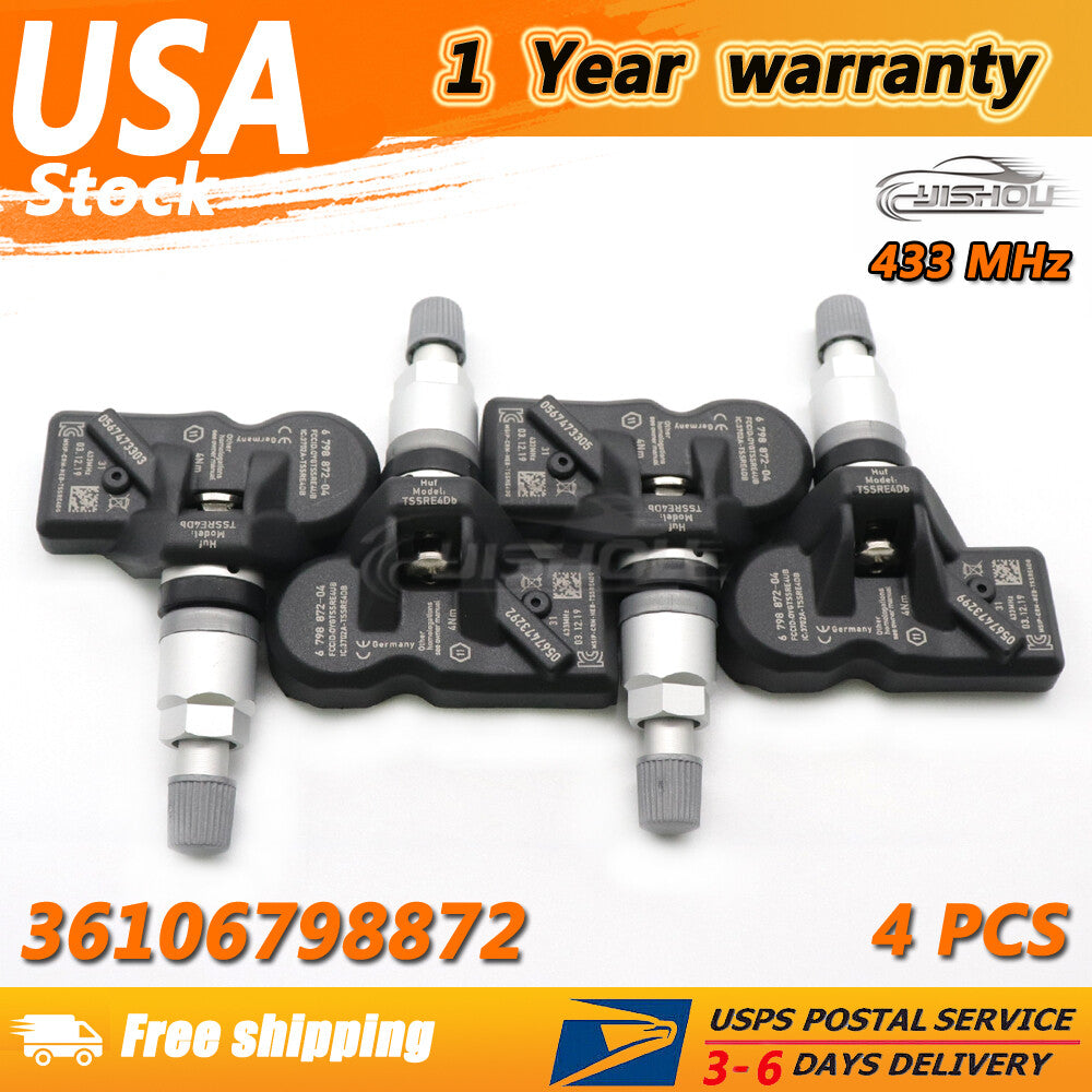 New 4PCS 36106798872 Tire pressure TPMS Sensor for BMW 5 6 7 for MINI series X1 X3
