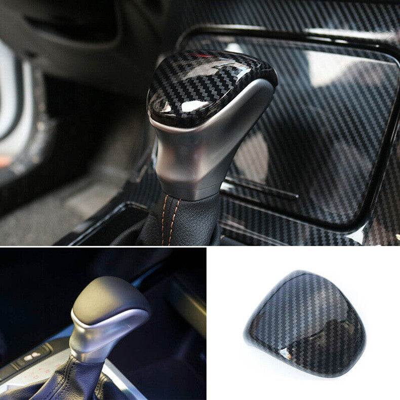 for Kia Forte 2019-2021 Carbon Fiber Central Console Gear Shift Knob cover Trim