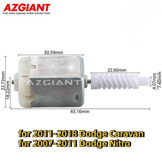 The rear door lock actuator motor is suitable for Dodge Caravan (2011-2018)/Nitro (2007-2011).