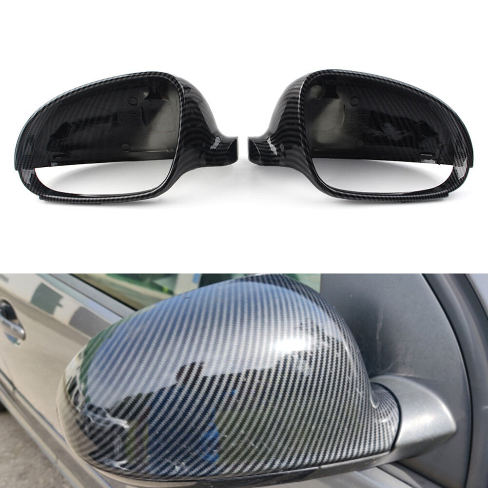 Rear View Mirror Cover Cap Fit for VW for Golf 5 EOS for Jetta for Passat Carbon Fiber Look