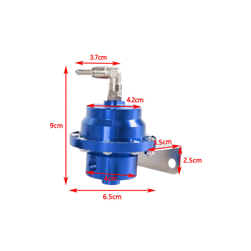 Aluminum 0-160 Psi Adjustable Fuel Pressure Regulator Type-L Universal Blue