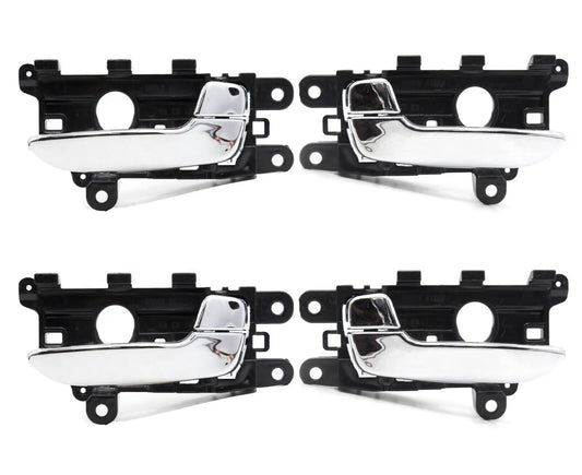 for Kia Forte Forte5 2010-13 Left  Right Interior Door Handles Chrome Set of 4