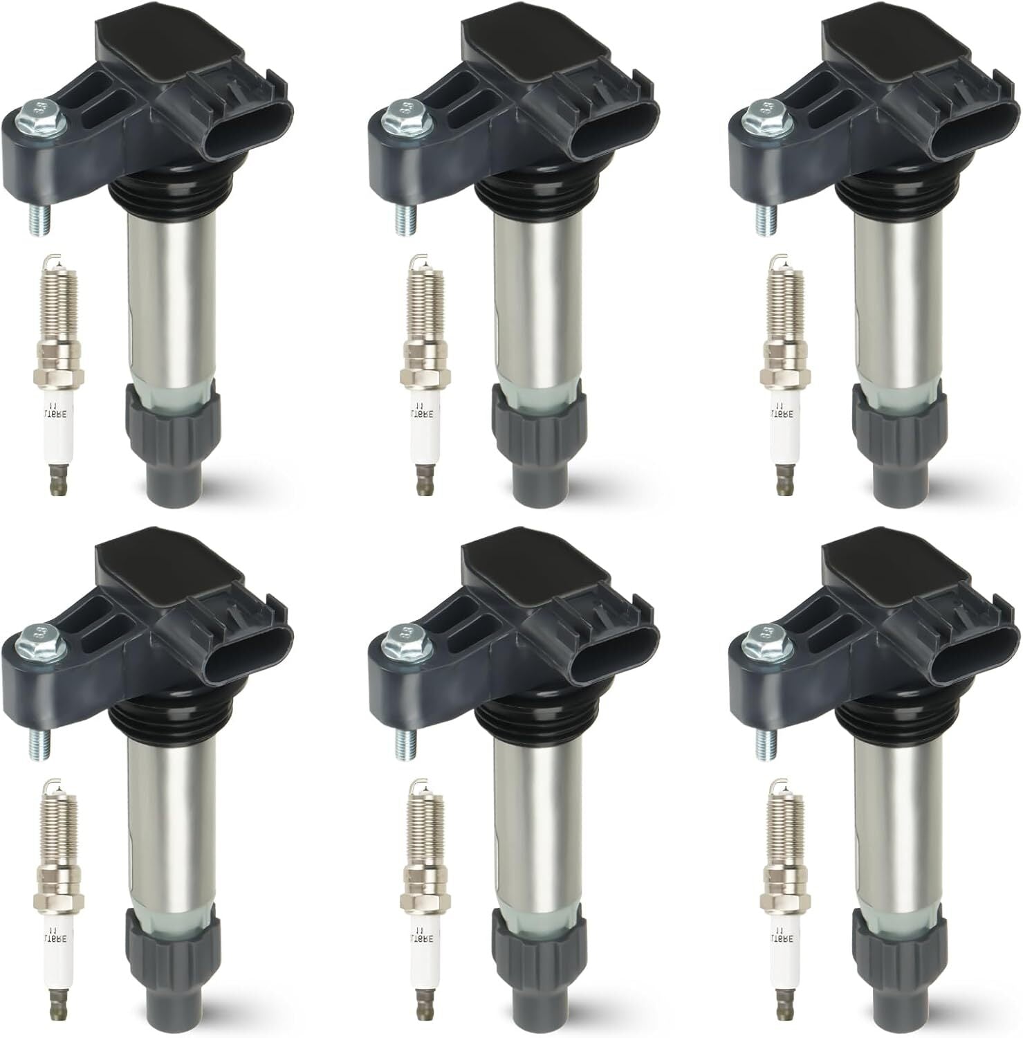 6Pcs Ignition Coils + Iridium Spark Plugs for Cadillac ATS CTS SRX STS XTS 3.6L