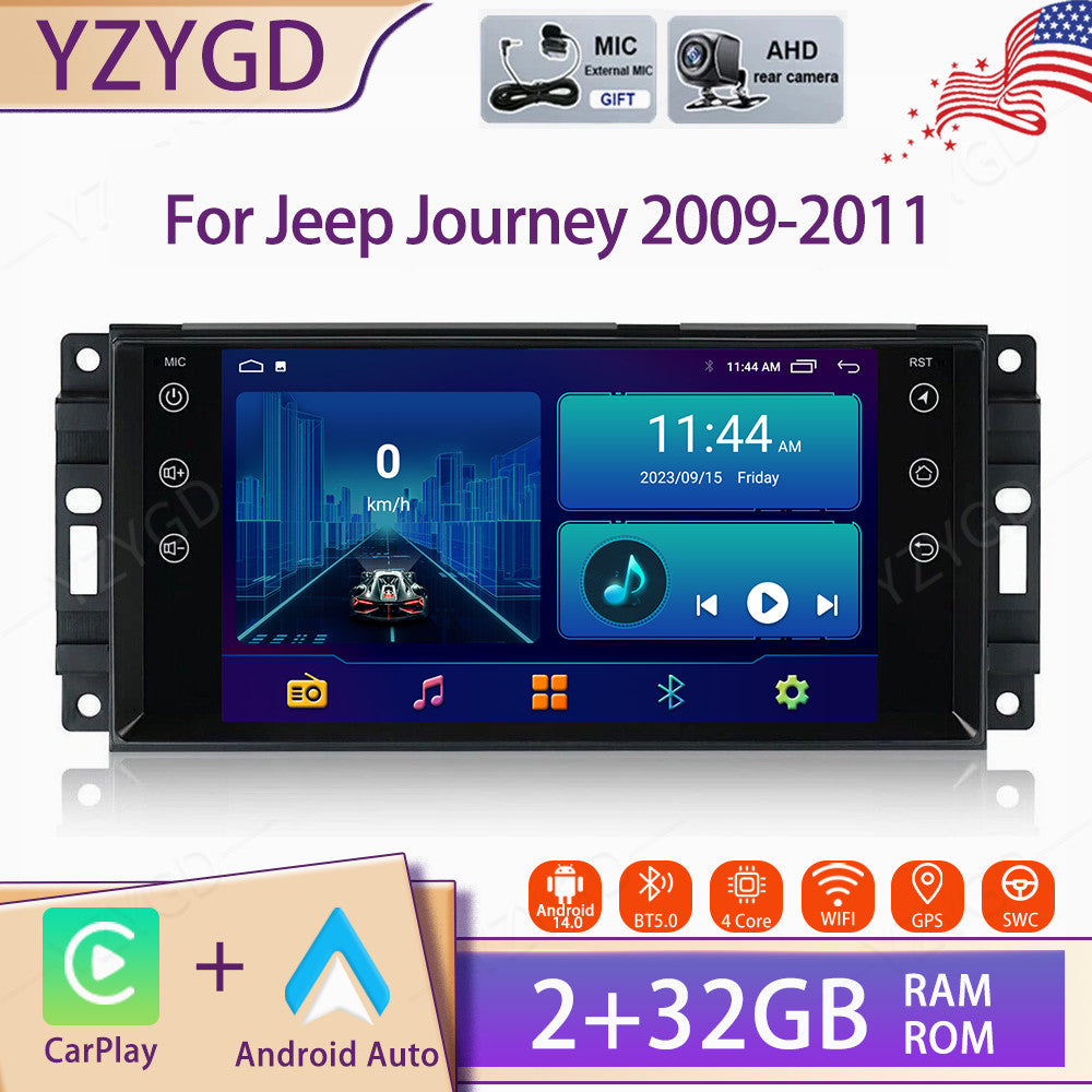 for Jeep Journey 2009-2011 Stereo Android Auto Carplay Screen Car Radio GPS Navi