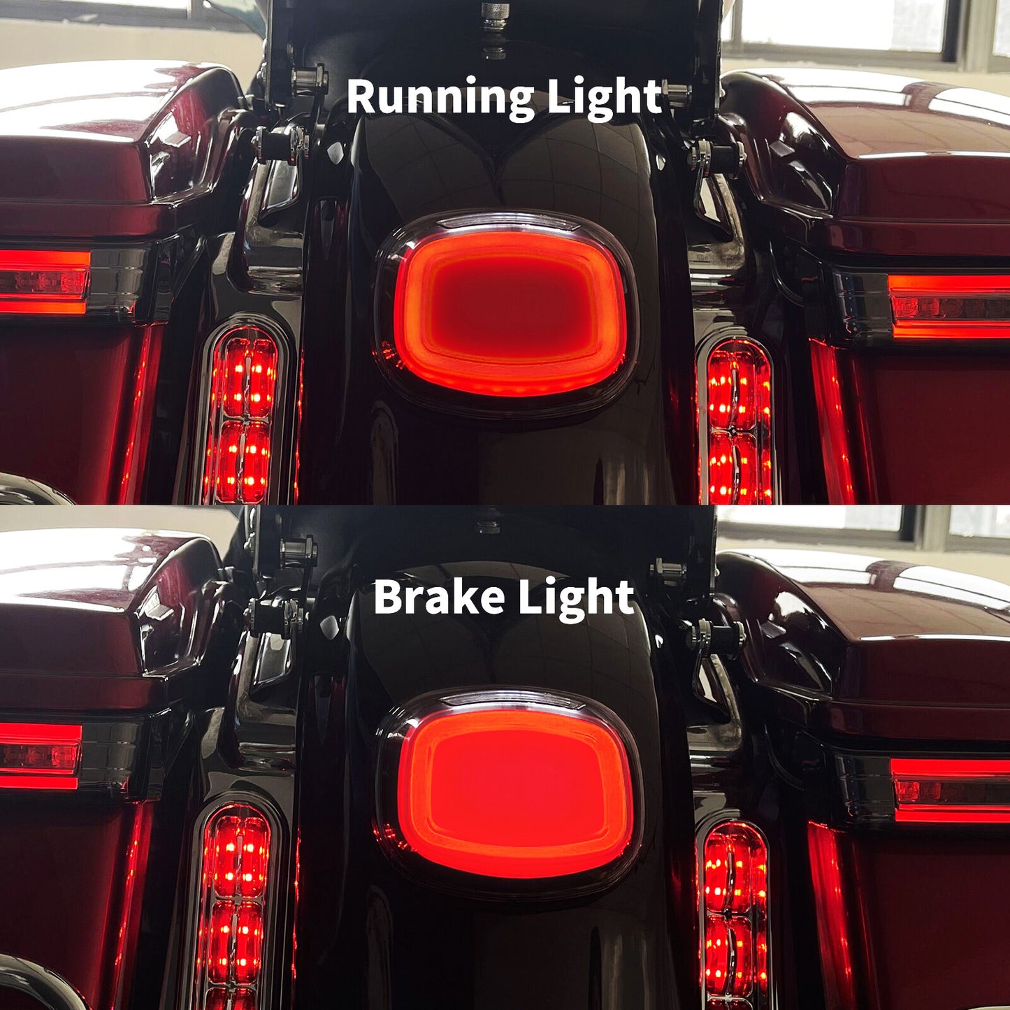 Smoke Tracer Tail Light Running Brake Lamp Fit for Harley Sportster Touring Dyna
