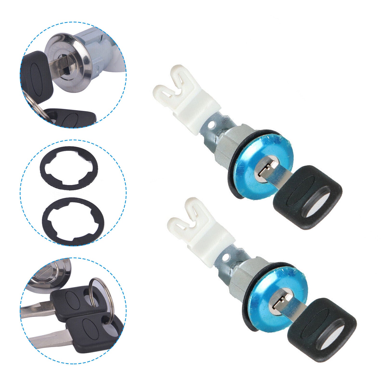 Door Lock Cylinder Keys Set of 2 for Ford for Mercury for Mazda Truck SUV