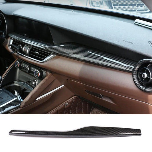 Carbon Fiber ABS Central Control Dashboard Trim for Alfa Romeo for Stelvio 2017-2020