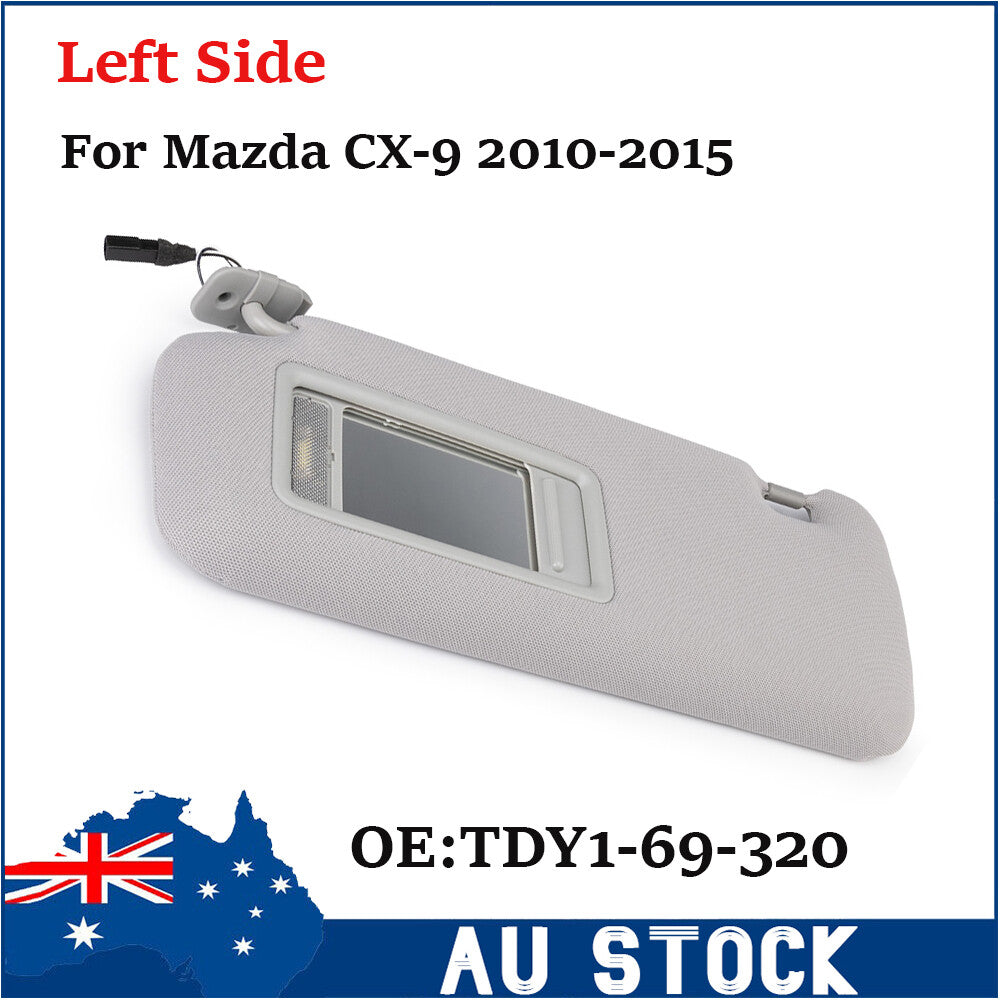 TDY1-69-320 Left Passenger Side Sun Visor W/ Mirror for Mazda CX-9 2010-2015 NEW