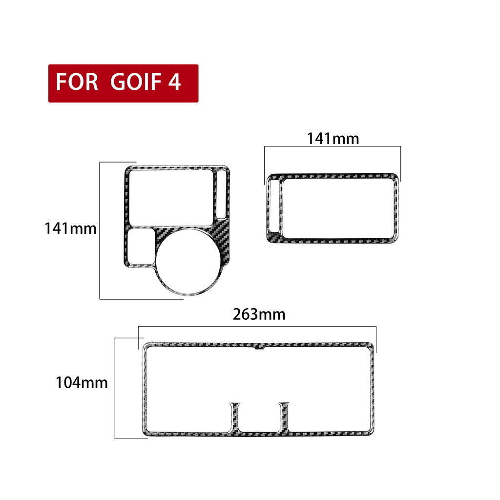 3xCarbon Fiber Air Vent Interior Trim for VW for Golf 4 GTI for Jetta MK4 1999-04