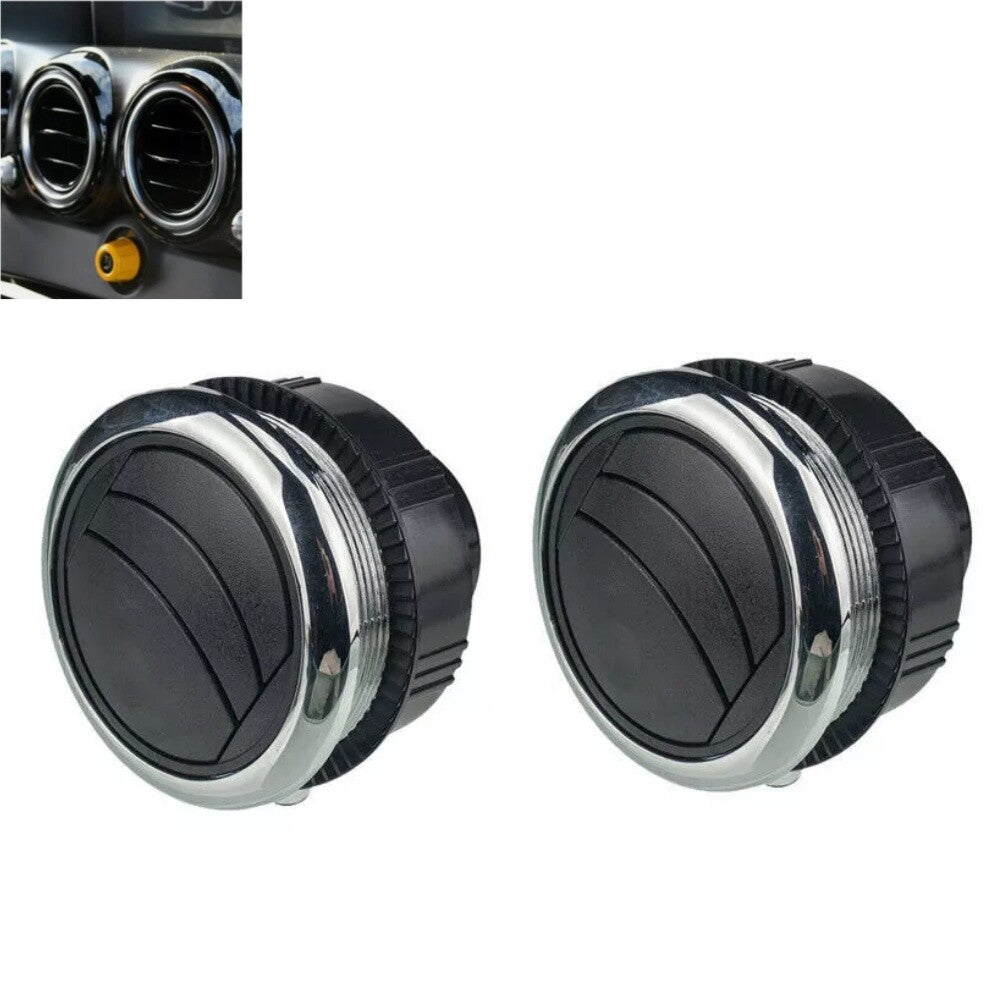 2PCS 46mm Round A/C Air Conditioning Outlet Vent For RV Bus Car Boat Yacht Black