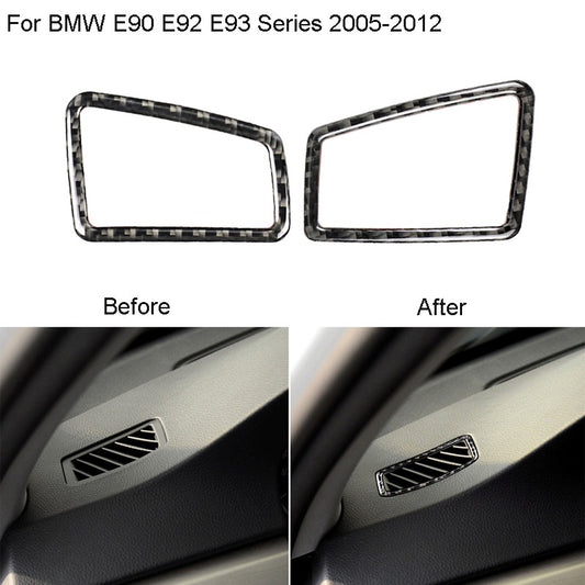 Carbon fiber side air outlet trim for BMW 3 Series E90 E92 2005-2012