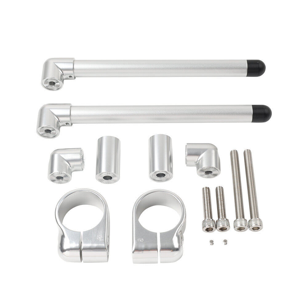 50MM Cafe Racer Bars 7/8 Universal Clip-On Handlebar Fork Tube Motorcycle