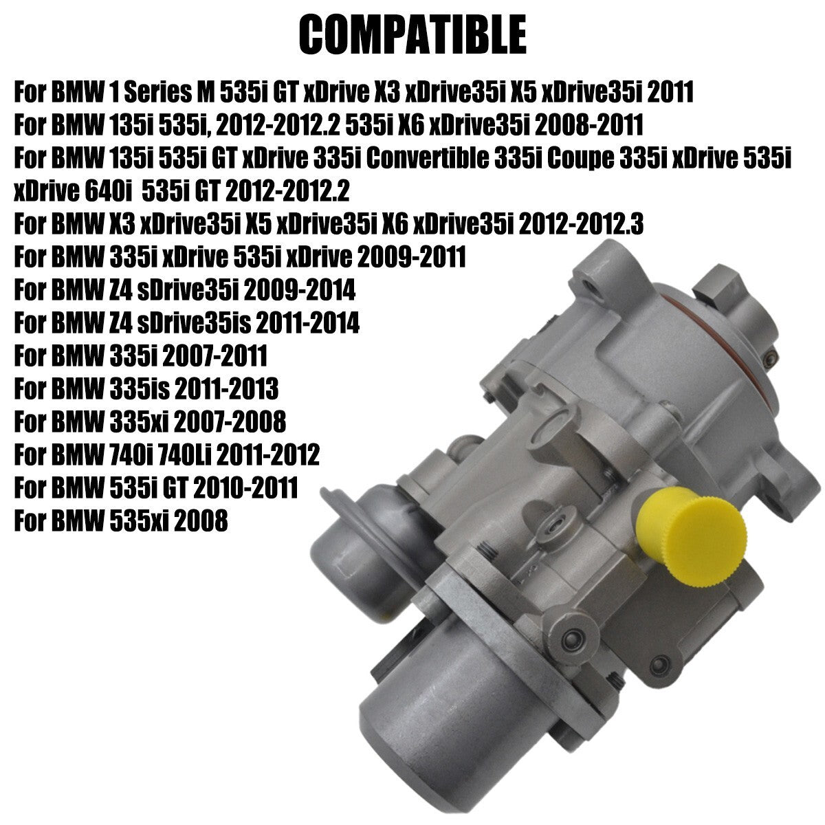 High-pressure fuel pump 13517616170 is suitable for N54/N55 series engines 135i and 335i.