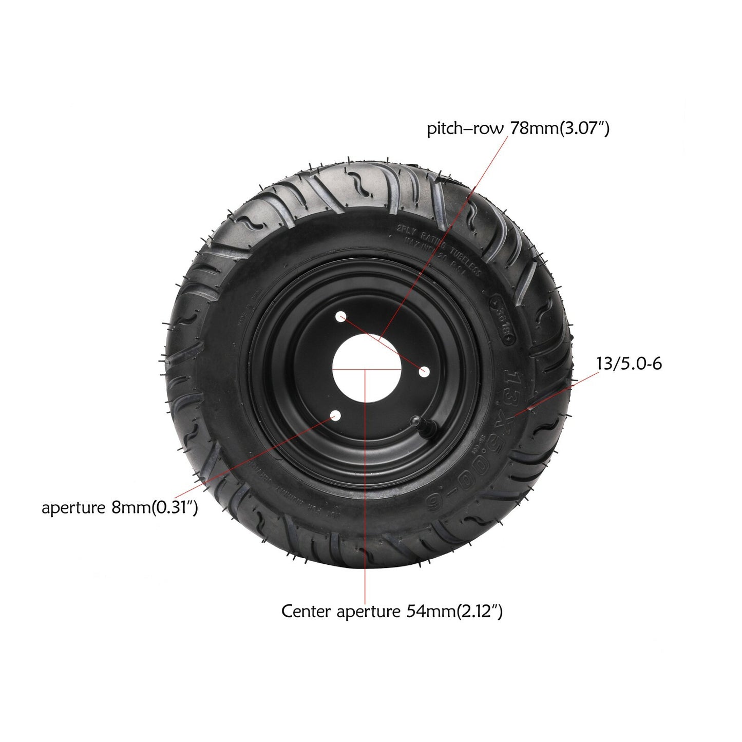 6 inch Wheel 13x5.00-6 Tyre Rim 13x5-6 ATV QUAD Bike Go kart Lawn Mower Scooter