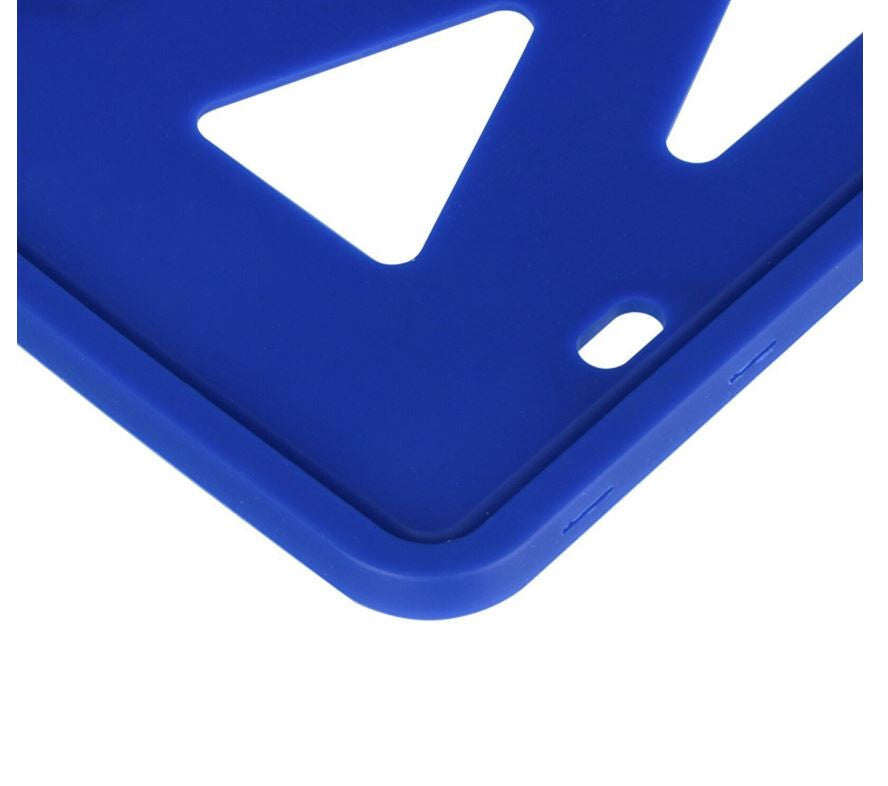1 piece of blue silicone car license plate frame cover for trunk, suitable for VW .