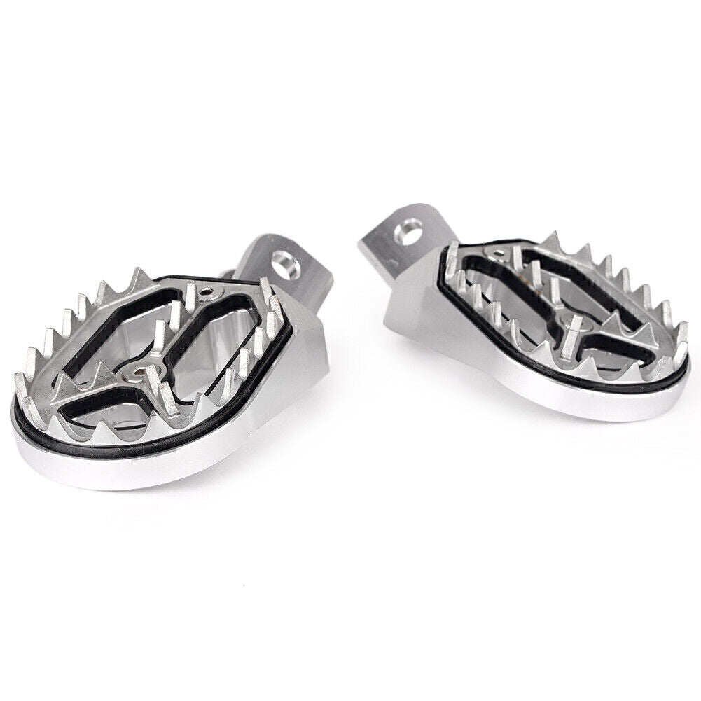 2x Motorcycle Foot Pegs Pedals for Honda CRF230L 2003 - 2007 2008 2009 Silver