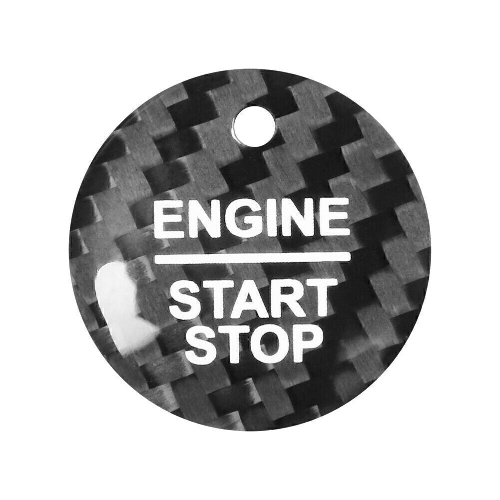 for Ford F-150 BLK Carbon Fiber Keyless Engine Push Start Button Sticker