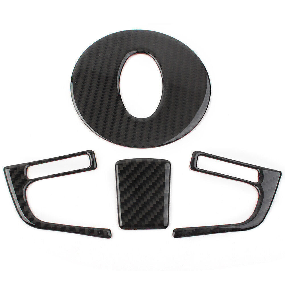 Steering Wheel Cover Kit for Subaru Forester 2013-2018 Carbon Fiber Black 4PCs
